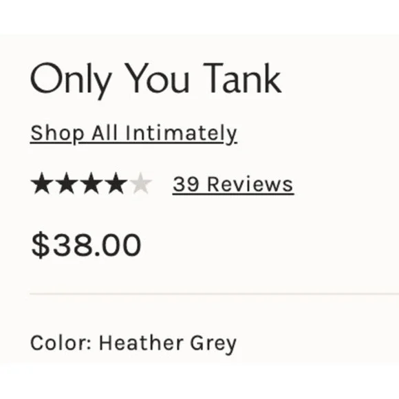 NWT Free People Intimately Only You Gray Ribbed Ribbon Lace Tank Top XS - Picture 4 of 6